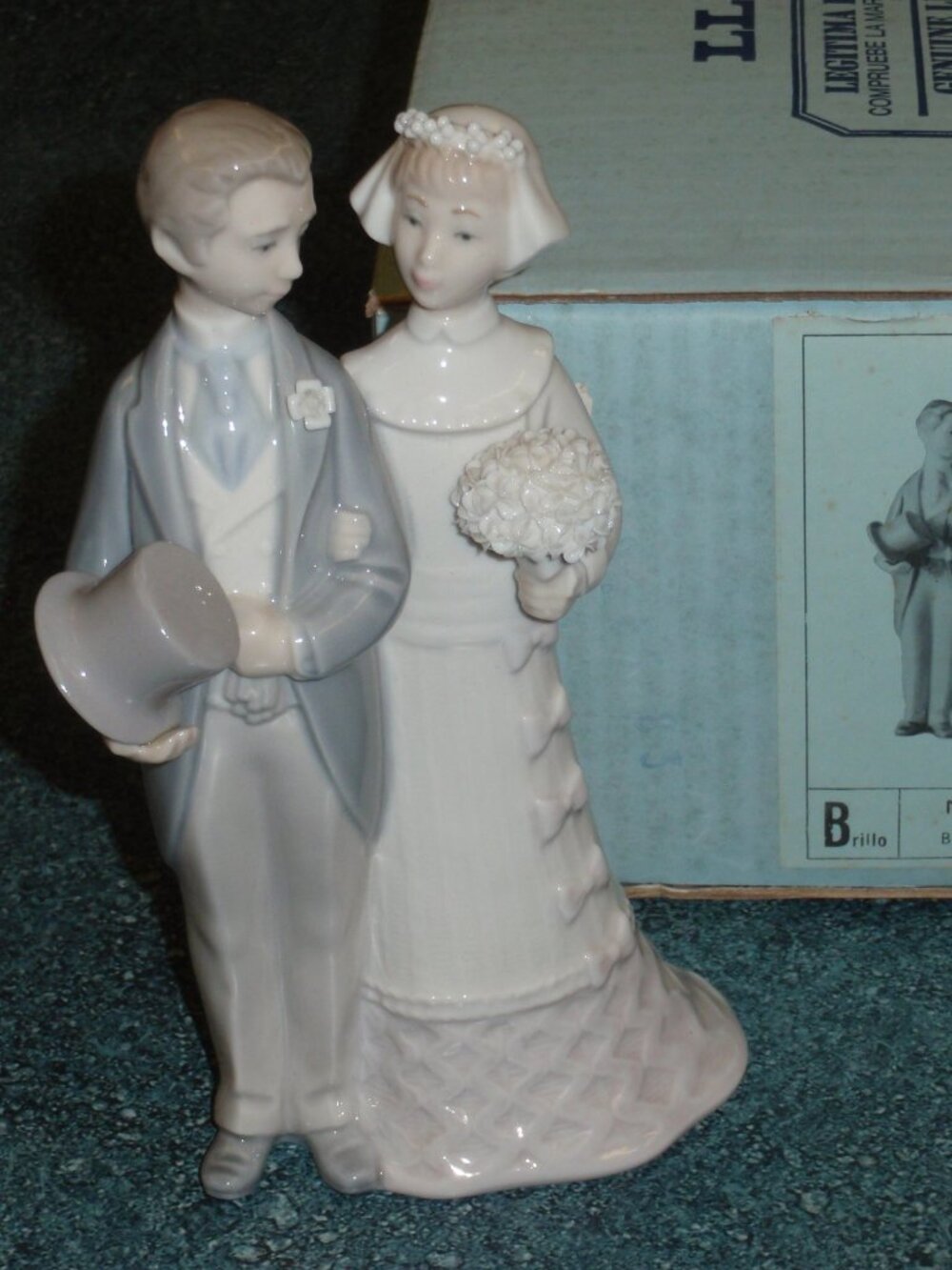 "Wedding Day" Lladro Bride & Groom Figurine #4808 Cake Topper With Original Box!